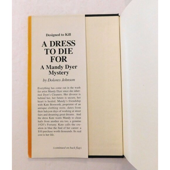 A Dress to Die for by Dolores Johnson 1998 HBDJ A Mandy Dyer Mystery Series Book - Picture 3 of 5
